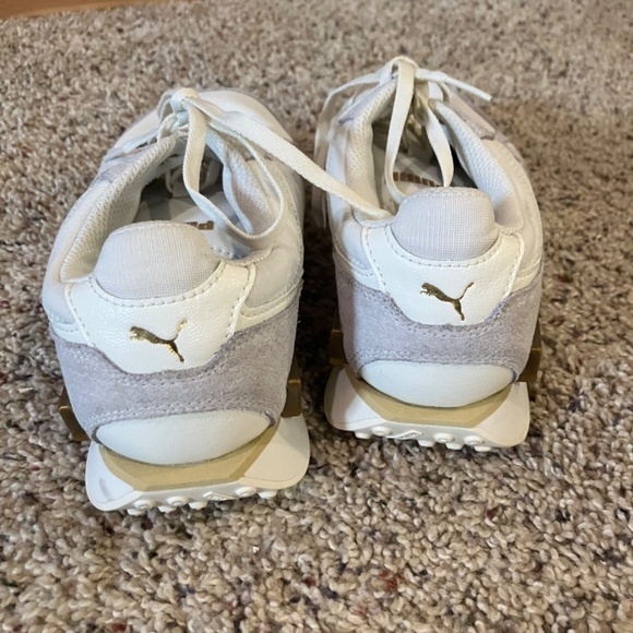 PUMA Grey and white metallic mile rider women's 8.5 - Picture 4 of 6